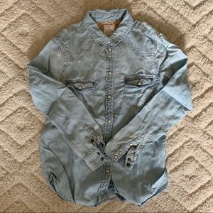 American Eagle Jean Button Down